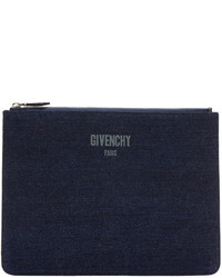 Pochette en denim bleu marine Givenchy