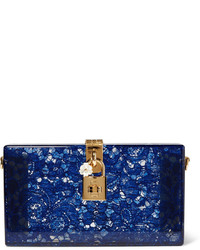 Pochette en dentelle bleu marine Dolce & Gabbana