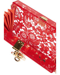 Pochette en dentelle rouge Dolce & Gabbana