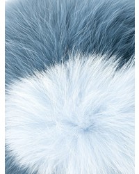 Pochette en fourrure bleu clair Charlotte Simone
