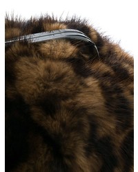 Pochette en fourrure imprimée léopard marron Weekend Max Mara