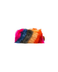 Pochette en fourrure multicolore Anya Hindmarch