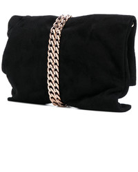 Pochette en satin noire Jimmy Choo