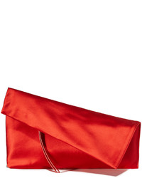 Pochette en satin rouge Diane von Furstenberg