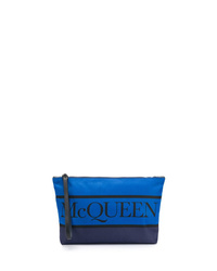 Pochette en toile bleue Alexander McQueen