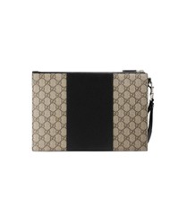 Pochette en toile imprimée marron clair Gucci