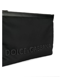 Pochette en toile noire Dolce & Gabbana