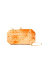 Pochette en velours orange