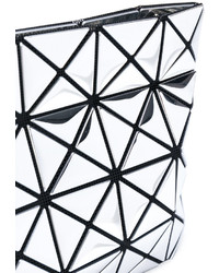 Pochette géométrique argentée Bao Bao Issey Miyake