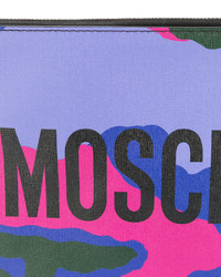 Pochette imprimée bleue Moschino