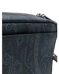 Pochette imprimée cachemire bleue Etro