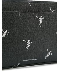 Pochette imprimée noire Alexander McQueen