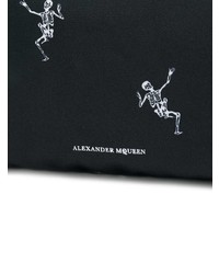 Pochette imprimée noire Alexander McQueen