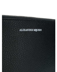 Pochette imprimée noire Alexander McQueen