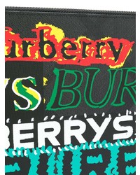 Pochette imprimée noire Burberry