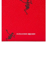 Pochette imprimée rouge Alexander McQueen