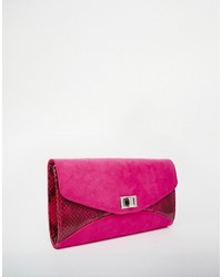 Pochette imprimée serpent fuchsia Carvela