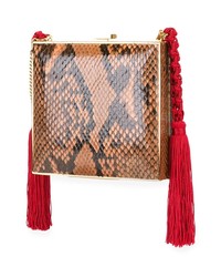 Pochette imprimée serpent marron clair Alessandra Rich