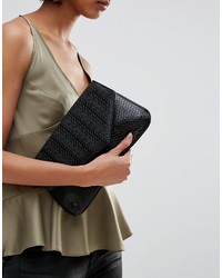 Pochette imprimée serpent noire Asos