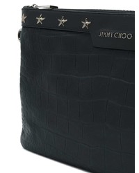 Pochette ornée bleu marine Jimmy Choo