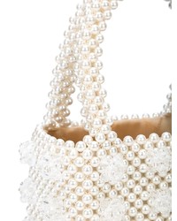 Pochette ornée de perles blanche Shrimps