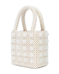 Pochette ornée de perles blanche Shrimps