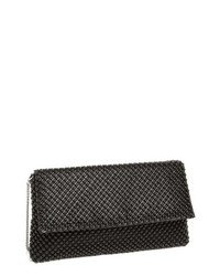 Pochette ornée de perles ornée noire