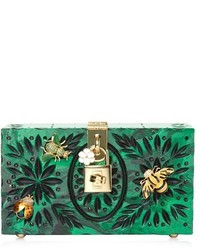 Pochette ornée vert menthe