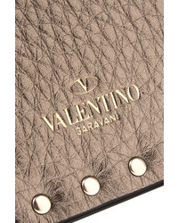Pochette texturée dorée Valentino