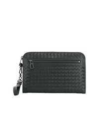 Pochette tressée noire