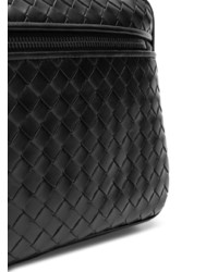 Pochette tressée noire Bottega Veneta