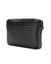 Pochette tressée noire Bottega Veneta