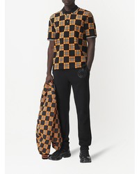 Polo à carreaux noir Burberry