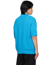 Polo à chevrons bleu Solid Homme