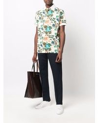 Polo à fleurs blanc Etro