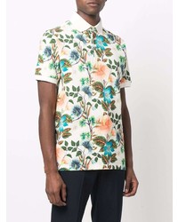 Polo à fleurs blanc Etro