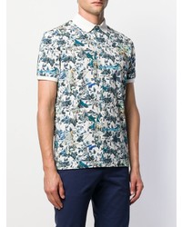 Polo à fleurs blanc Etro