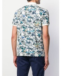 Polo à fleurs blanc Etro