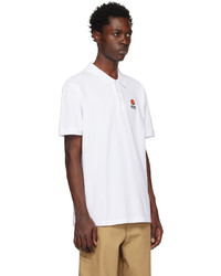 Polo à fleurs blanc Kenzo