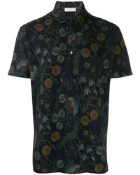 Polo à fleurs bleu marine Etro