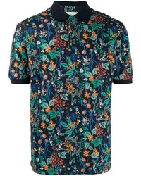 Polo à fleurs bleu marine Etro