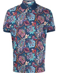 Polo à fleurs bleu marine Etro