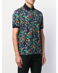 Polo à fleurs bleu marine Etro