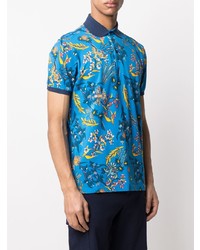 Polo à fleurs bleu Etro