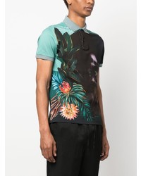 Polo à fleurs noir Etro