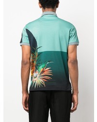 Polo à fleurs noir Etro