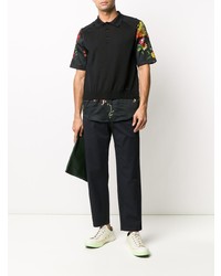 Polo à fleurs noir DSQUARED2