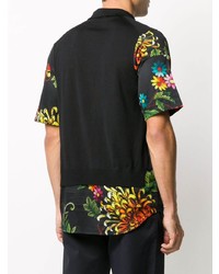 Polo à fleurs noir DSQUARED2