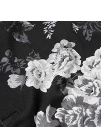 Polo à fleurs noir Dolce & Gabbana