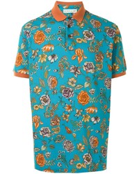 Polo à fleurs turquoise Etro